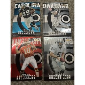 2004 Topps Finest Football Cards Kerry Collins Steve Smith Jerry Porter Trent